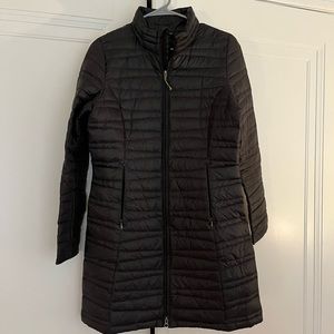 Patagonia womens down parka jacket in black, small
